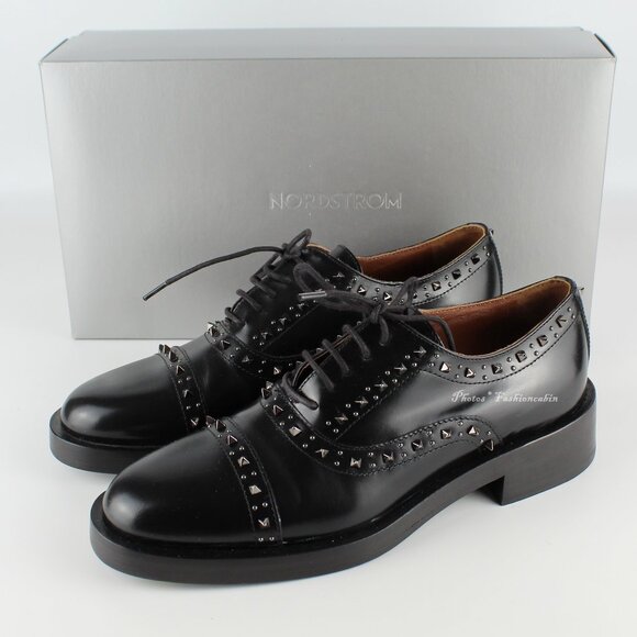 Valentino Garavani Women's Gentleglam Studded Wingtip Oxford - Office to Weekend - Picture 2 of 16